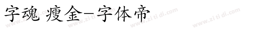 字魂 瘦金字体转换
